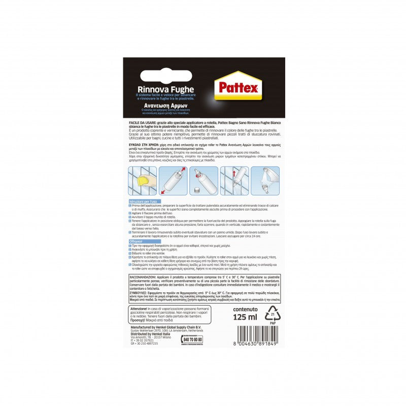 Bagno sano rinnova fughe bianco 125 ml