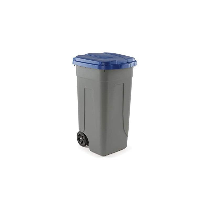 Bidone carrellato blu 100 LT