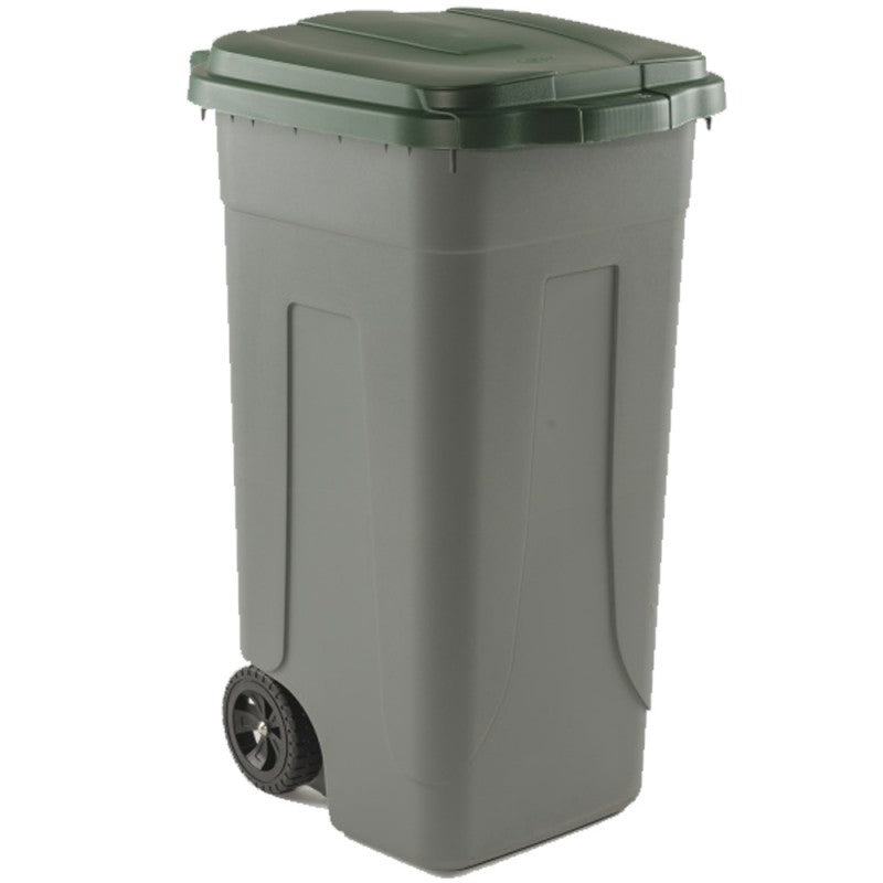Bidone carrellato verde 100 LT