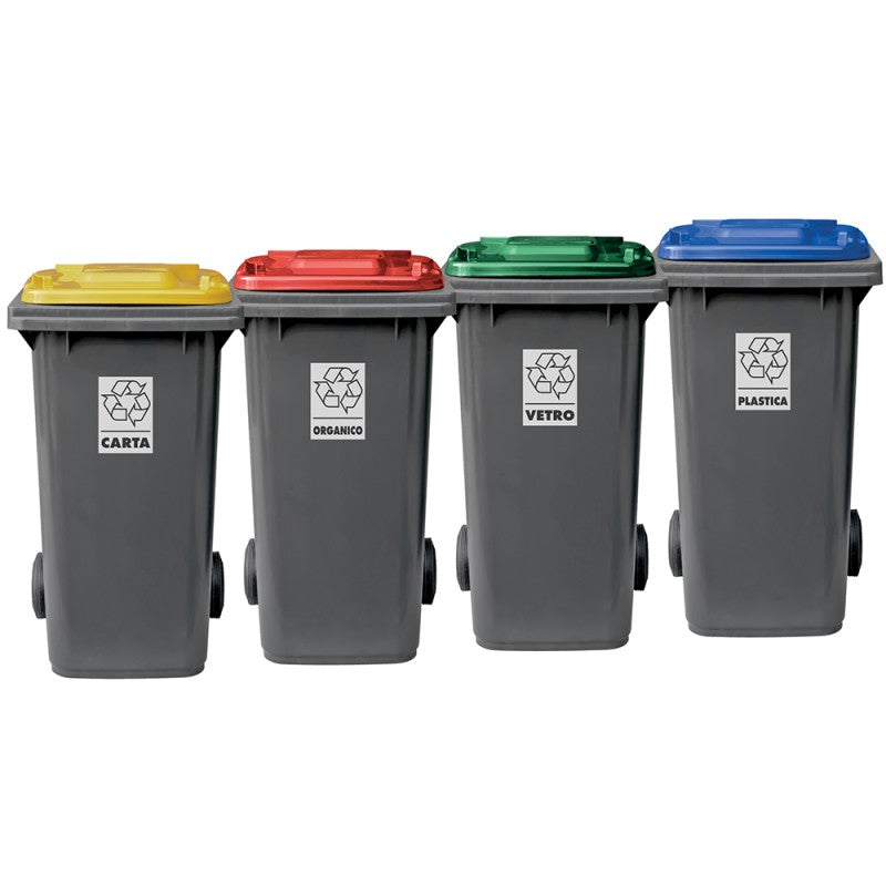 Etichette per bidoni raccolta differenziata