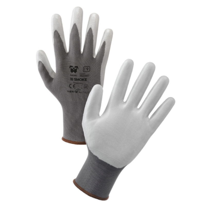 Guanti 15 Smoke a filo continuo in poliestere-nitrile