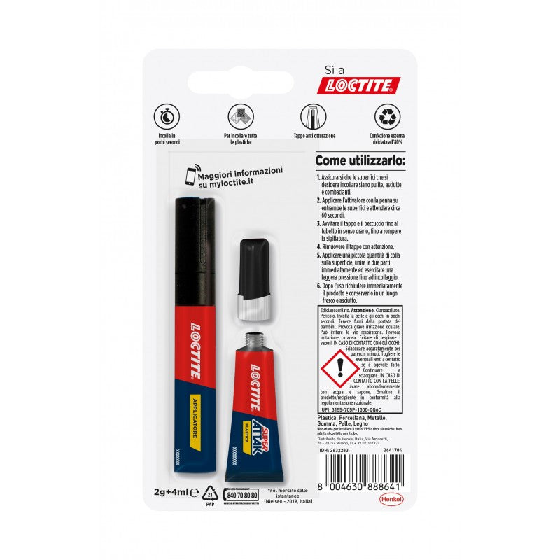 Loctite super attak plastica 2 gr+4 ml