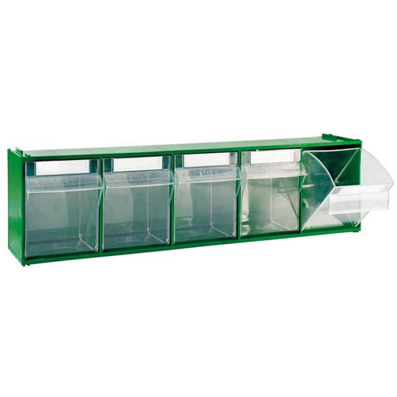 Cassettiera Madia verde con cassetti basculanti
