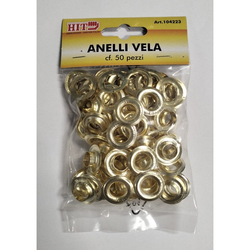 Anelli Vela Ottonati per teli 50 pezzi