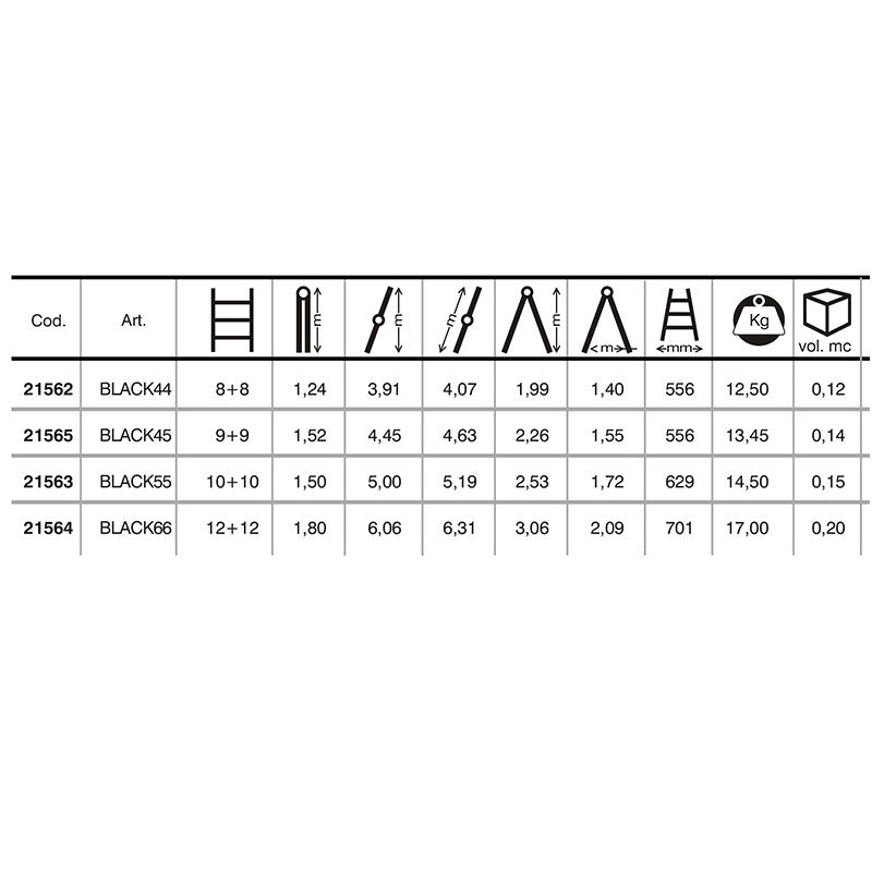 Scala Telescopica Black In Alluminio