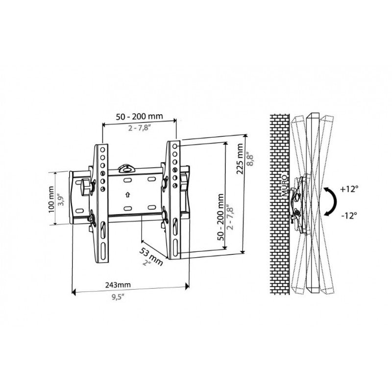 Supporto per TV LCD/ Plasma e CURVED 15''-40”