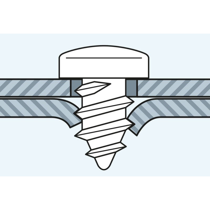 Viti autofilettanti testa piana Mustad 4,8mm