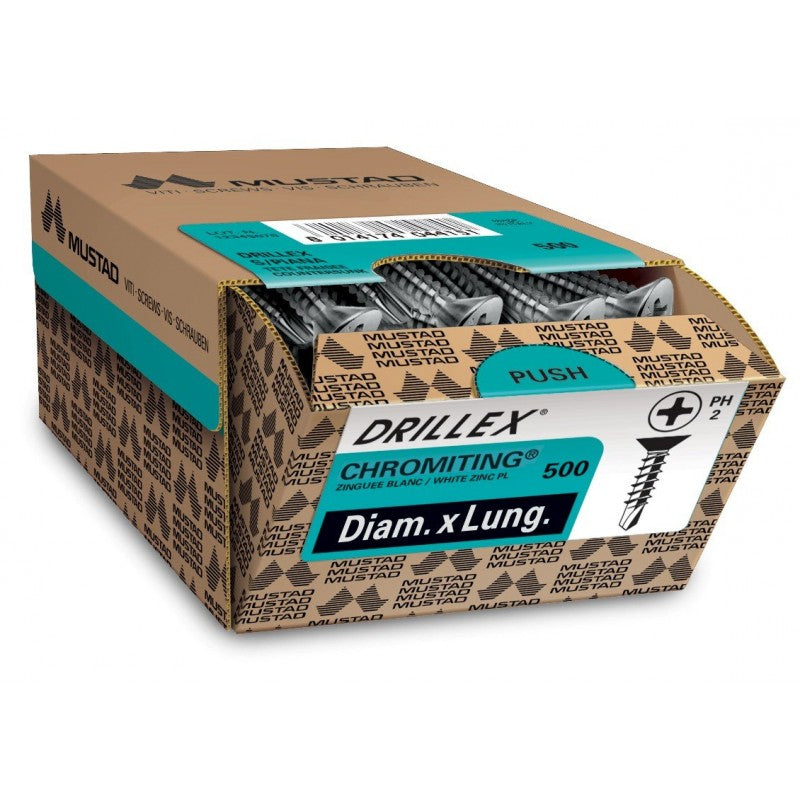 Viti perforanti Drillex testa svasata piana Mustad